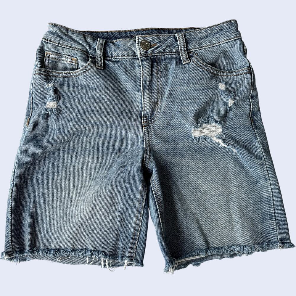 Wild Fable Womens Denim Shorts Size 4 Light Blue High Rise Distressed